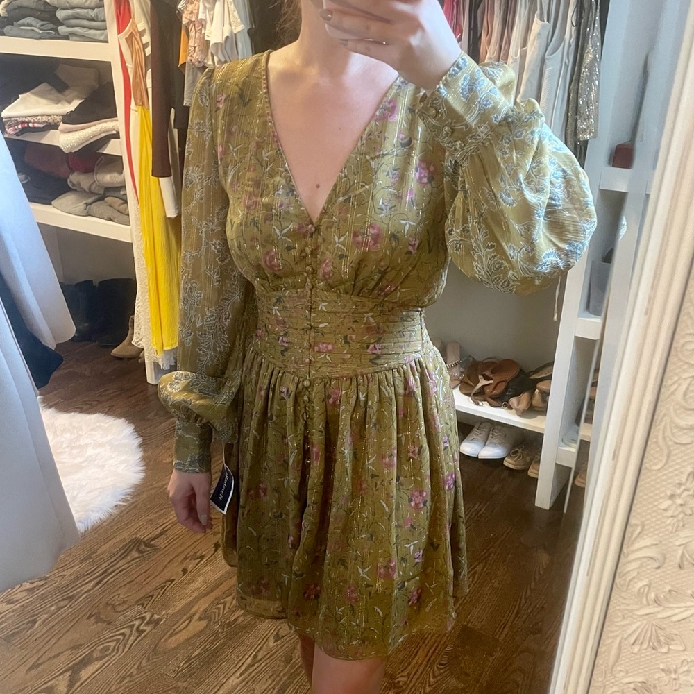 Long sleeve fall floral dress